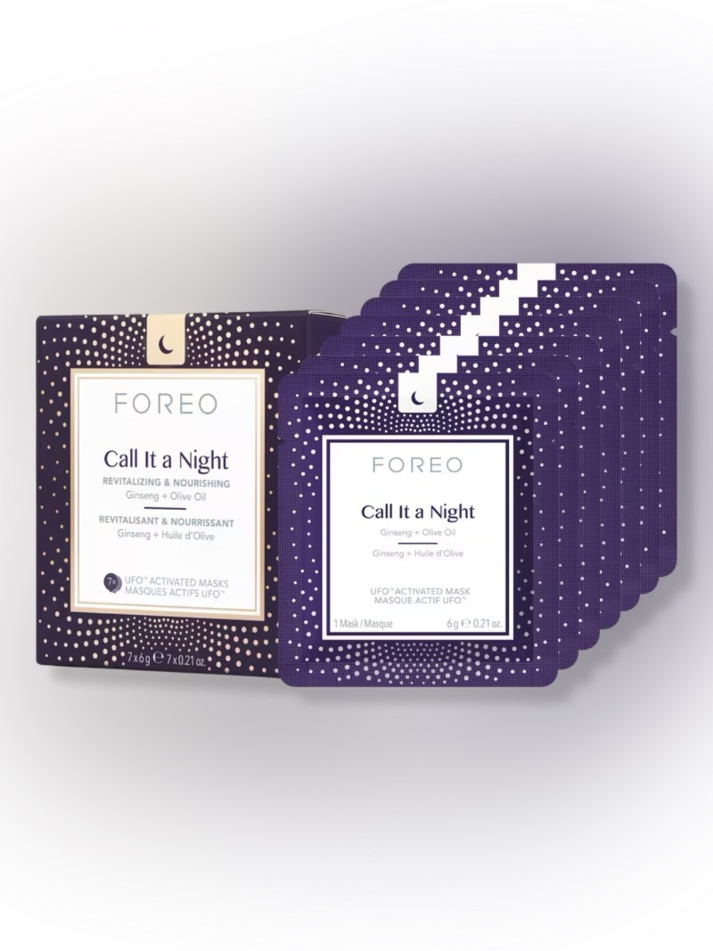 FOREO Set of 7 Call It a Night Revitalizing & Nourishing Night Masks